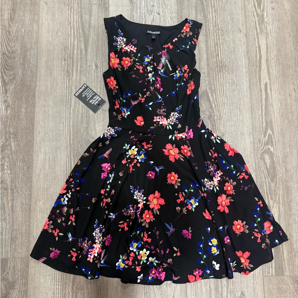 Express chiffon floral dress